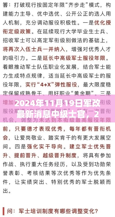 2024年軍改最新動態,中級士官制度革新及其時代意義