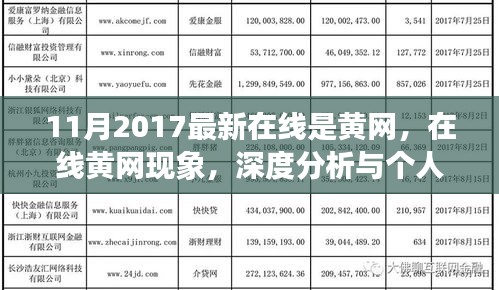涉政問題的深度分析與觀點,關于在線黃網現象的探討(2017年11月)