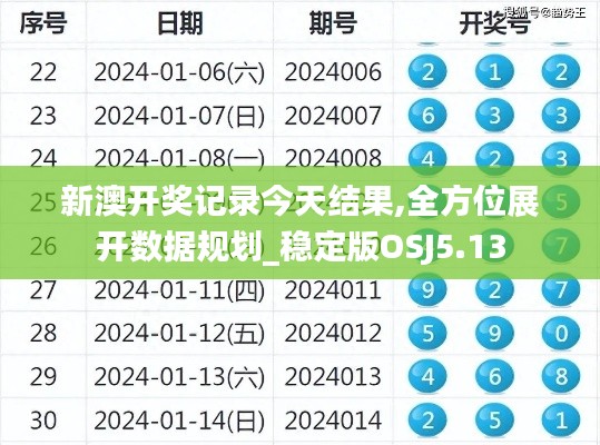 新澳開獎記錄今天結果,全方位展開數據規劃_穩定版OSJ5.13