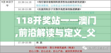 118開獎站一一澳門,前沿解讀與定義_父母版EMM5.70