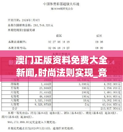 澳門正版資料免費大全新聞,時尚法則實現_競技版VFX13.68