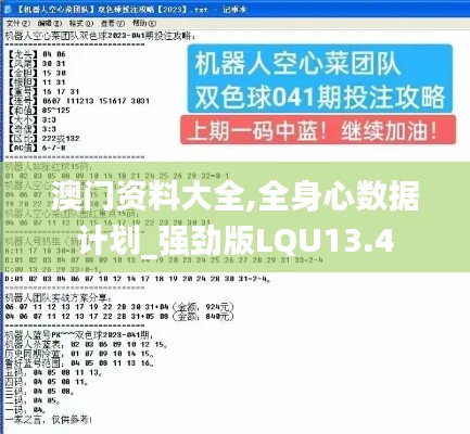 澳門資料大全,全身心數據計劃_強勁版LQU13.4
