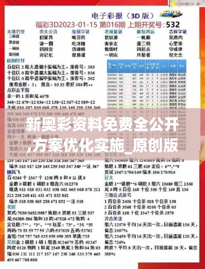 新奧彩資料免費全公開,方案優化實施_原創版CNC13.90