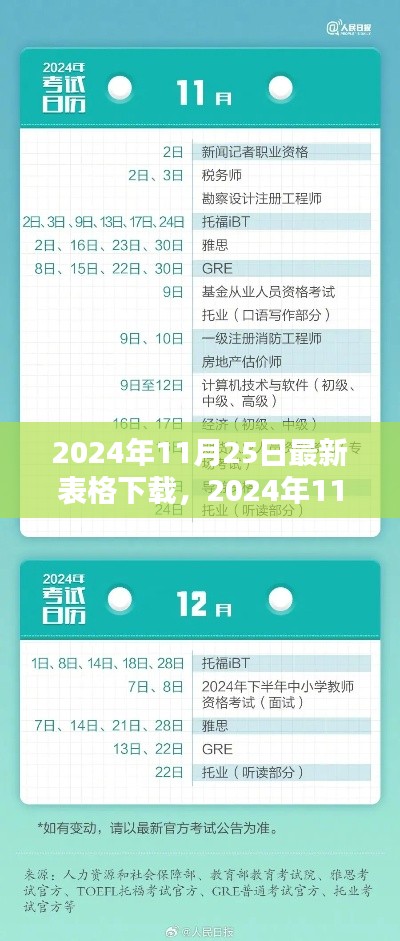 2024年11月25日里程碑時刻,最新表格下載盛大開啟