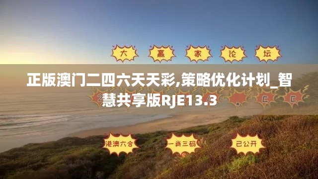 正版澳門二四六天天彩,策略優化計劃_智慧共享版RJE13.3