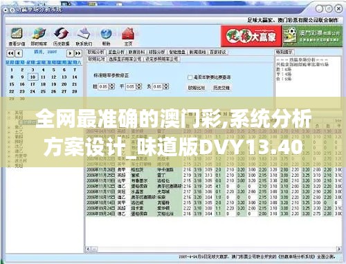 全網最準確的澳門彩,系統分析方案設計_味道版DVY13.40