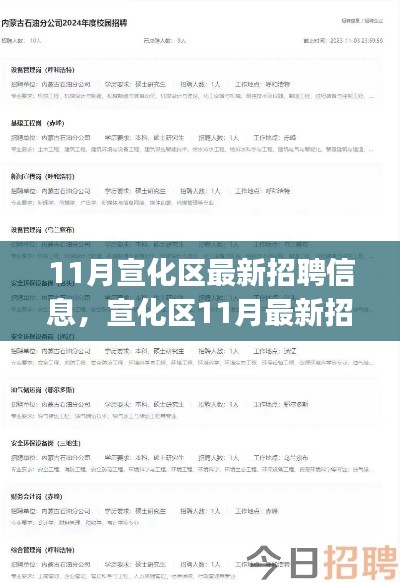 宣化區11月最新招聘信息全攻略，初學者到進階用戶的獲取指南