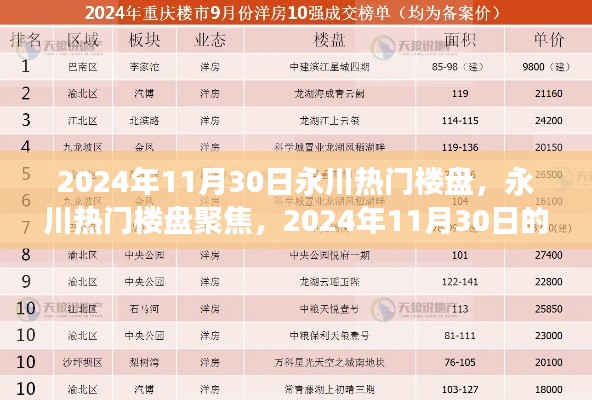 2024年11月30日永川熱門樓盤深度洞察,樓市聚焦與觀點(diǎn)碰撞