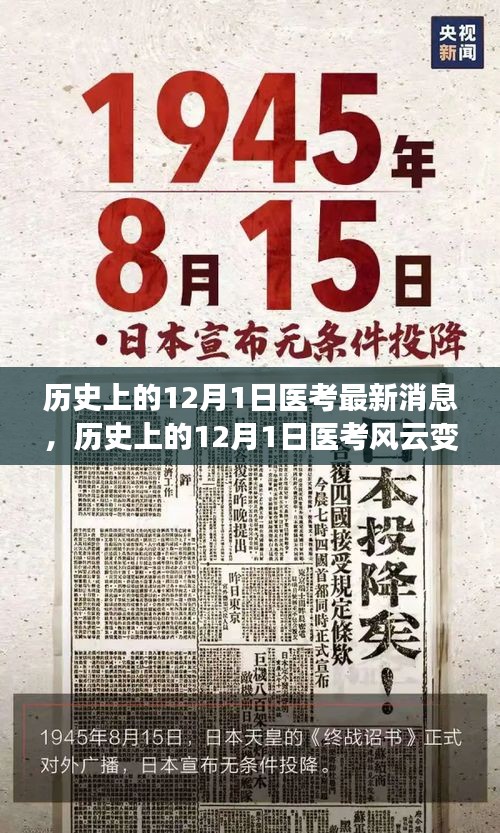 歷史上的12月1日醫(yī)考風云變幻,最新消息匯總