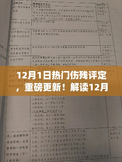 解讀最新傷殘?jiān)u定標(biāo)準(zhǔn)，小紅書熱門更新，12月1日傷殘?jiān)u定重磅更新！