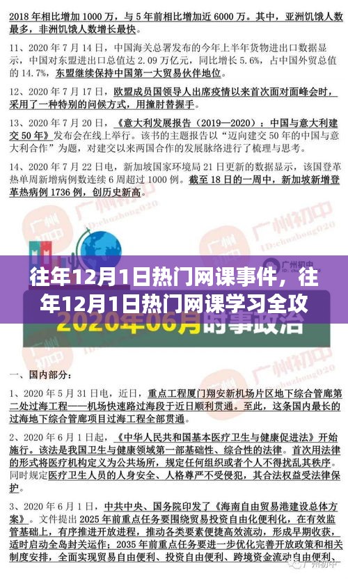 往年12月1日熱門網課學習全攻略,從入門到進階的實戰指南