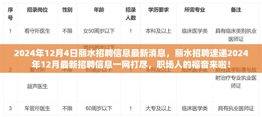 麗水最新招聘信息速遞,職場人的福音,一網打盡十二月招聘信息