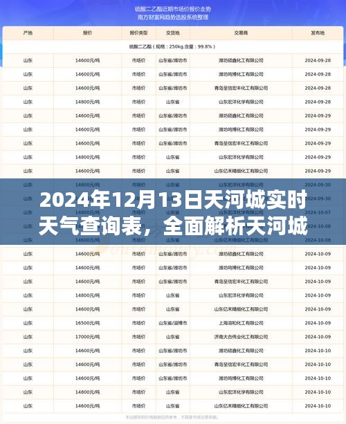 2024年12月13日天河城實(shí)時(shí)天氣全面解析