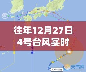 臺風路徑分析，往年12月27日四號臺風動態監測