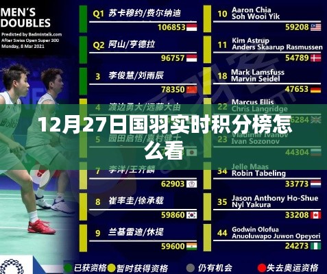 國羽實時積分榜查看指南,12月27日榜單解析
