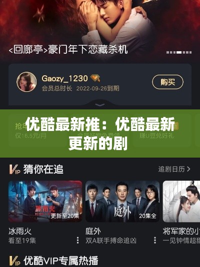 優酷最新推:優酷最新更新的劇