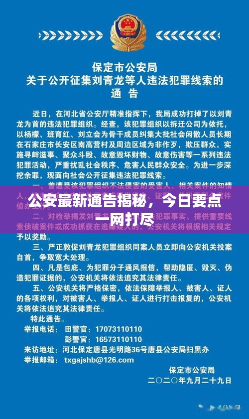公安最新通告揭秘,今日要點一網打盡