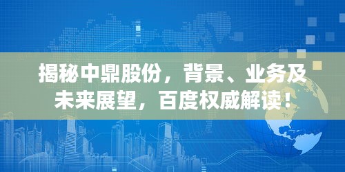 揭秘中鼎股份,背景、業(yè)務(wù)及未來展望,百度權(quán)威解讀!