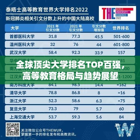 全球頂尖大學排名TOP百強,高等教育格局與趨勢展望