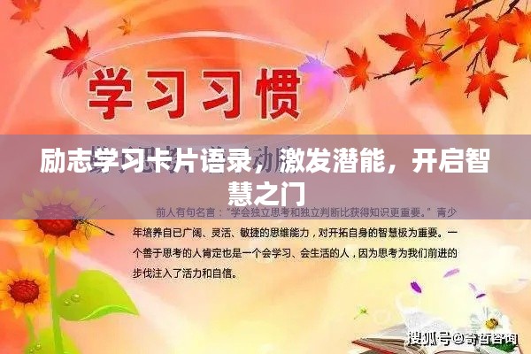 勵志學(xué)習(xí)卡片語錄,激發(fā)潛能,開啟智慧之門