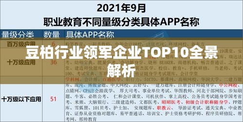 豆柏行業領軍企業TOP10全景解析