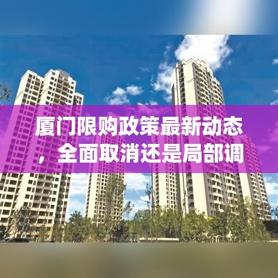 廈門限購政策最新動態，全面取消還是局部調整？最新消息解讀！