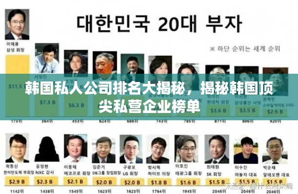 韓國私人公司排名大揭秘，揭秘韓國頂尖私營企業榜單