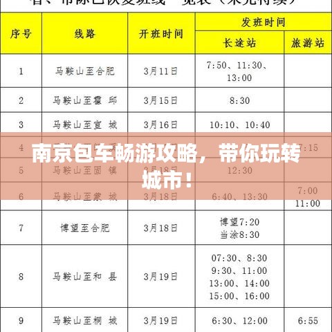 南京包車暢游攻略，帶你玩轉城市！