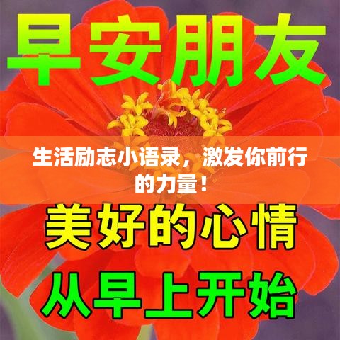 生活勵(lì)志小語錄,激發(fā)你前行的力量!
