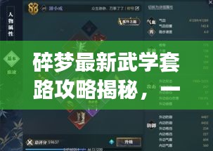 碎夢最新武學套路攻略揭秘,一招制勝,戰力飆升!