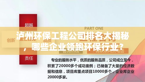 瀘州環保工程公司排名大揭秘,哪些企業領跑環保行業?