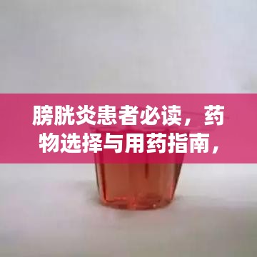 膀胱炎患者必讀，藥物選擇與用藥指南，助你快速康復！