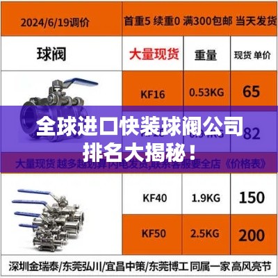 全球進口快裝球閥公司排名大揭秘!