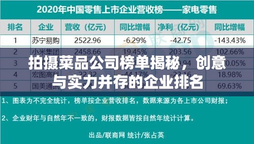 拍攝菜品公司榜單揭秘，創意與實力并存的企業排名