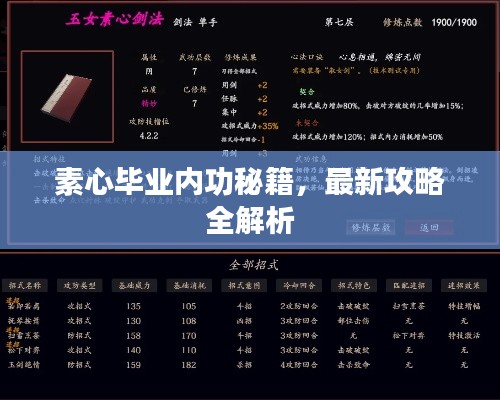 素心畢業內功秘籍,最新攻略全解析