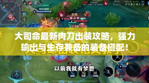 大司命最新肉刀出裝攻略，強力輸出與生存兼備的裝備搭配！