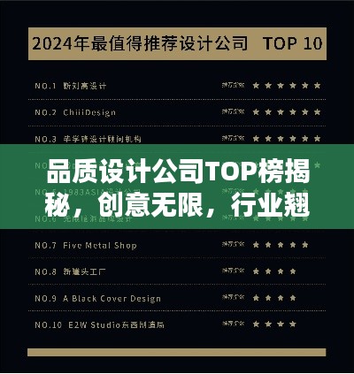 品質(zhì)設(shè)計公司TOP榜揭秘,創(chuàng)意無限,行業(yè)翹楚