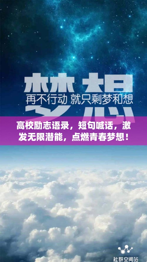 高校勵志語錄,短句喊話,激發無限潛能,點燃青春夢想!