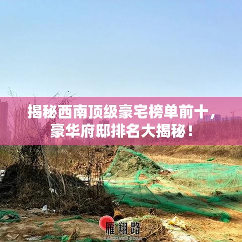 揭秘西南頂級(jí)豪宅榜單前十,豪華府邸排名大揭秘!