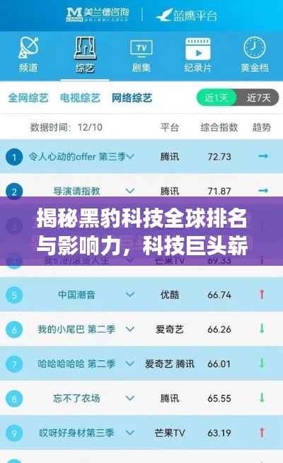 揭秘黑豹科技全球排名與影響力,科技巨頭嶄露頭角
