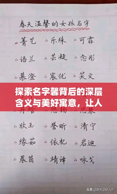 探索名字馨背后的深層含義與美好寓意,讓人心動(dòng)的名字故事!